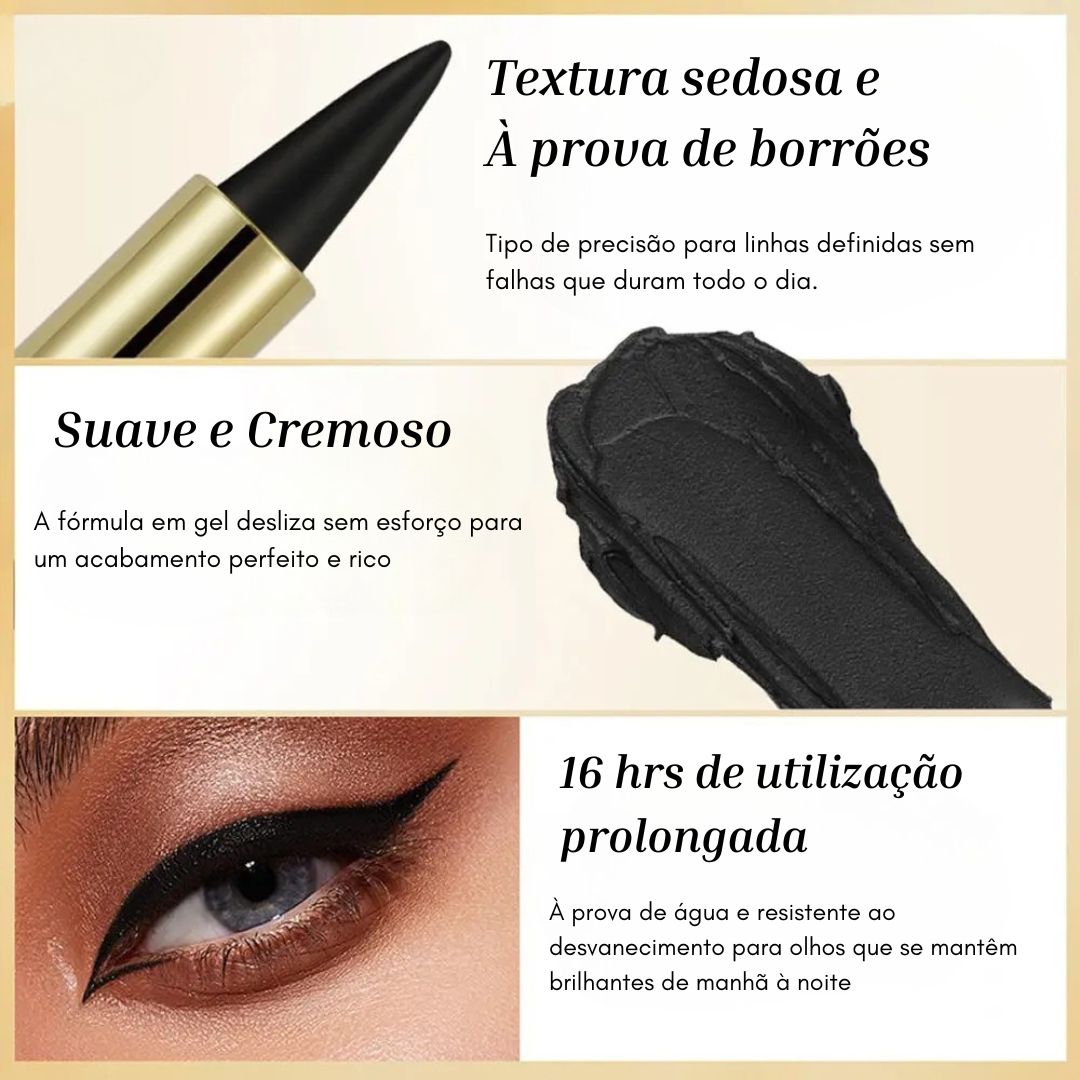 🖤 LÁPIS KAJAL À PROVA D’ÁGUA – ULTRA PIGMENTADO E DE LONGA DURAÇÃO